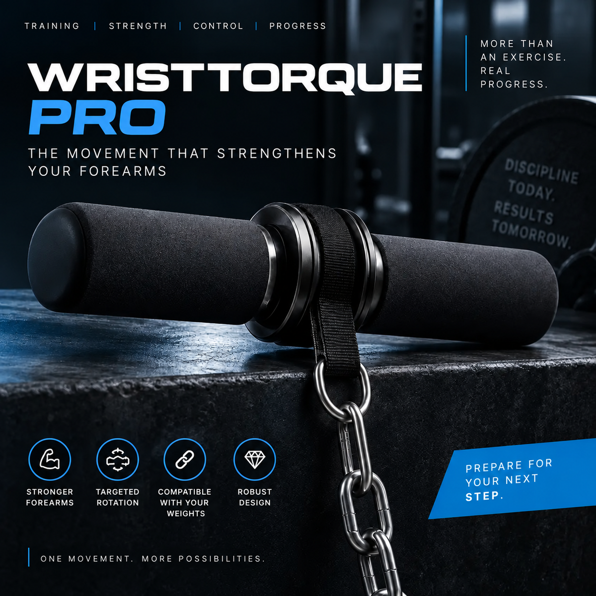 
WRISTTORQUE PRO wrist rotation training bar